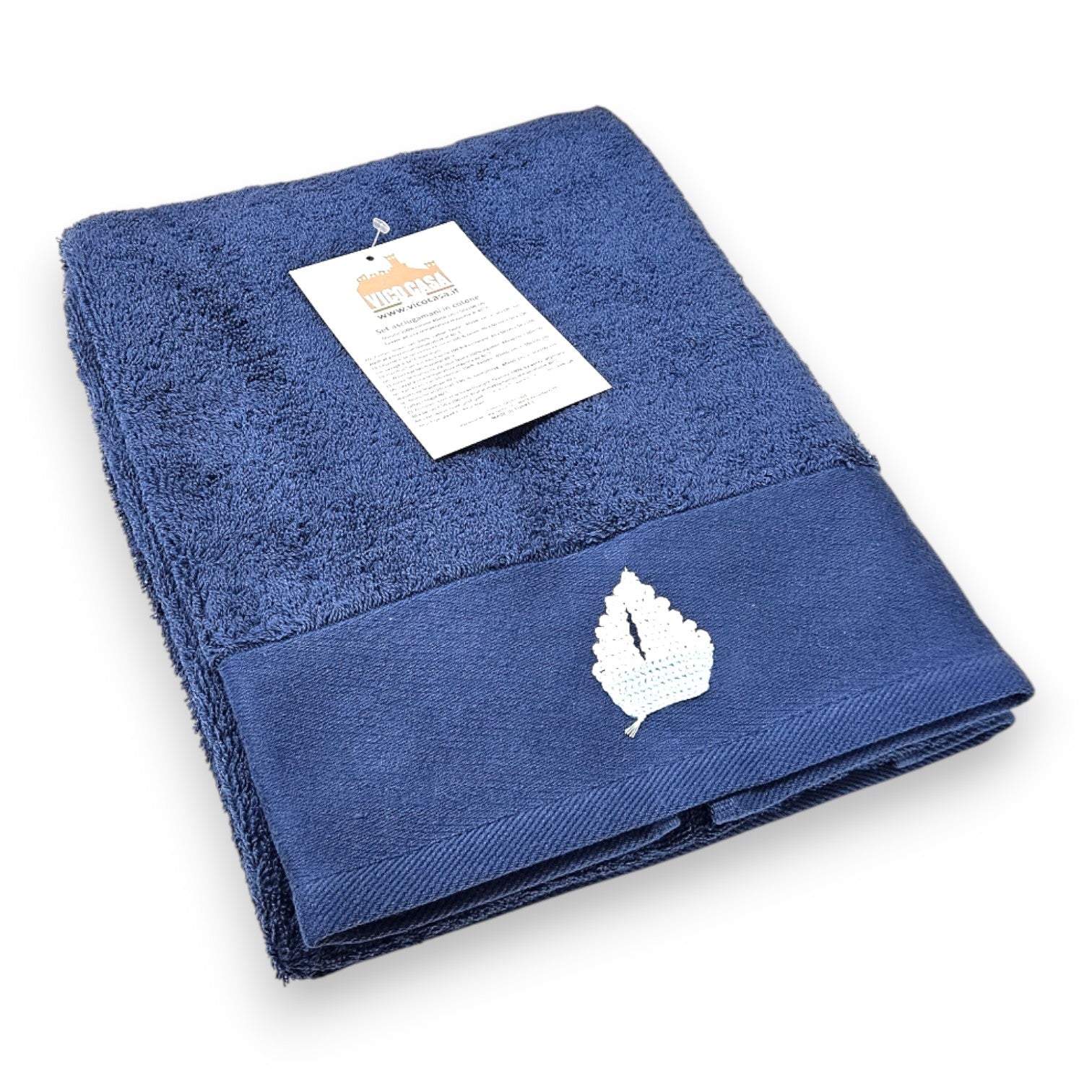 set asciugamani bagno tema marino blu