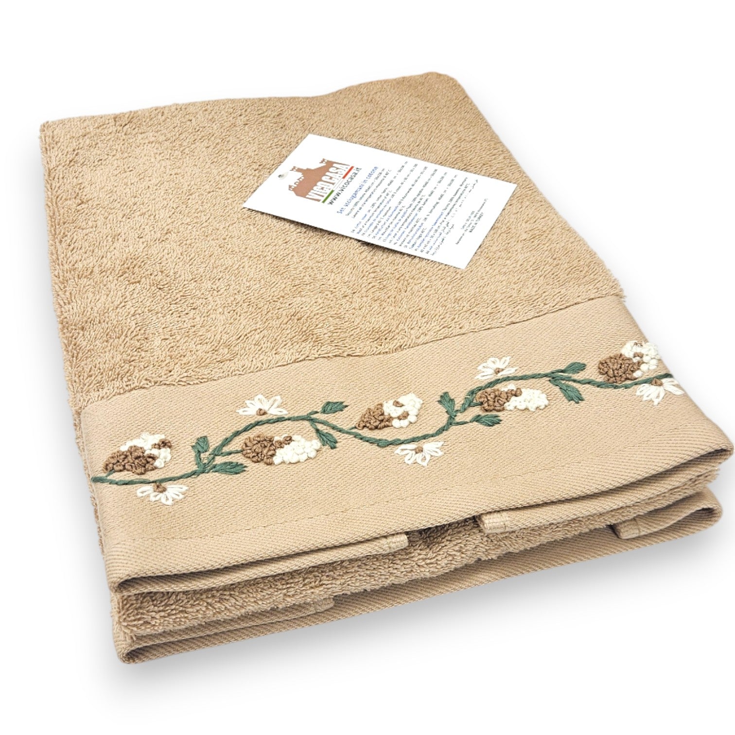 asciugamani bagno 500 GSM BEIGE ELEGANTE