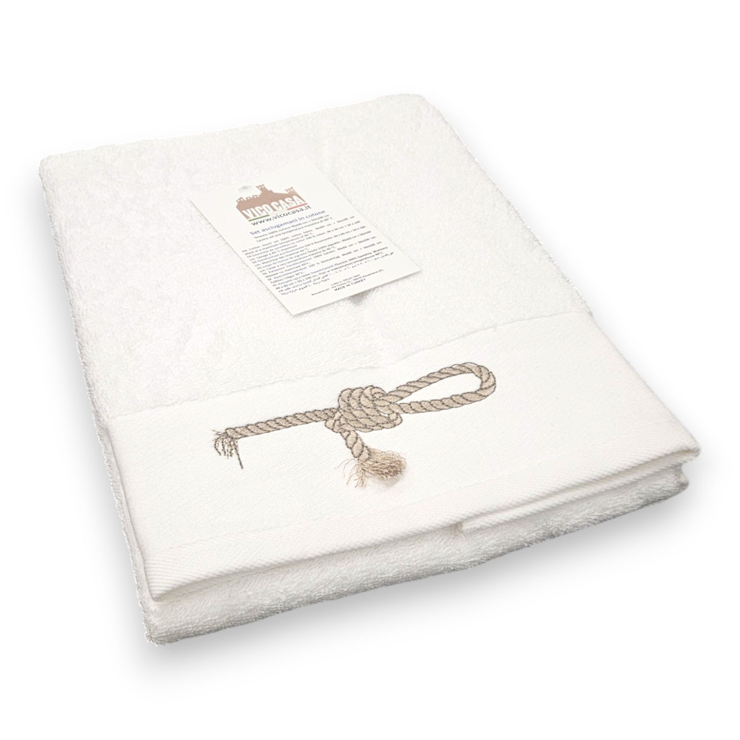 Set asciugamani viso 55x100 e bidet 40x60 bianco