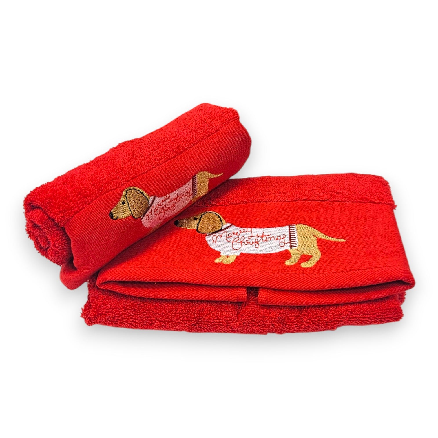 set Asciugamani da bagno rosso