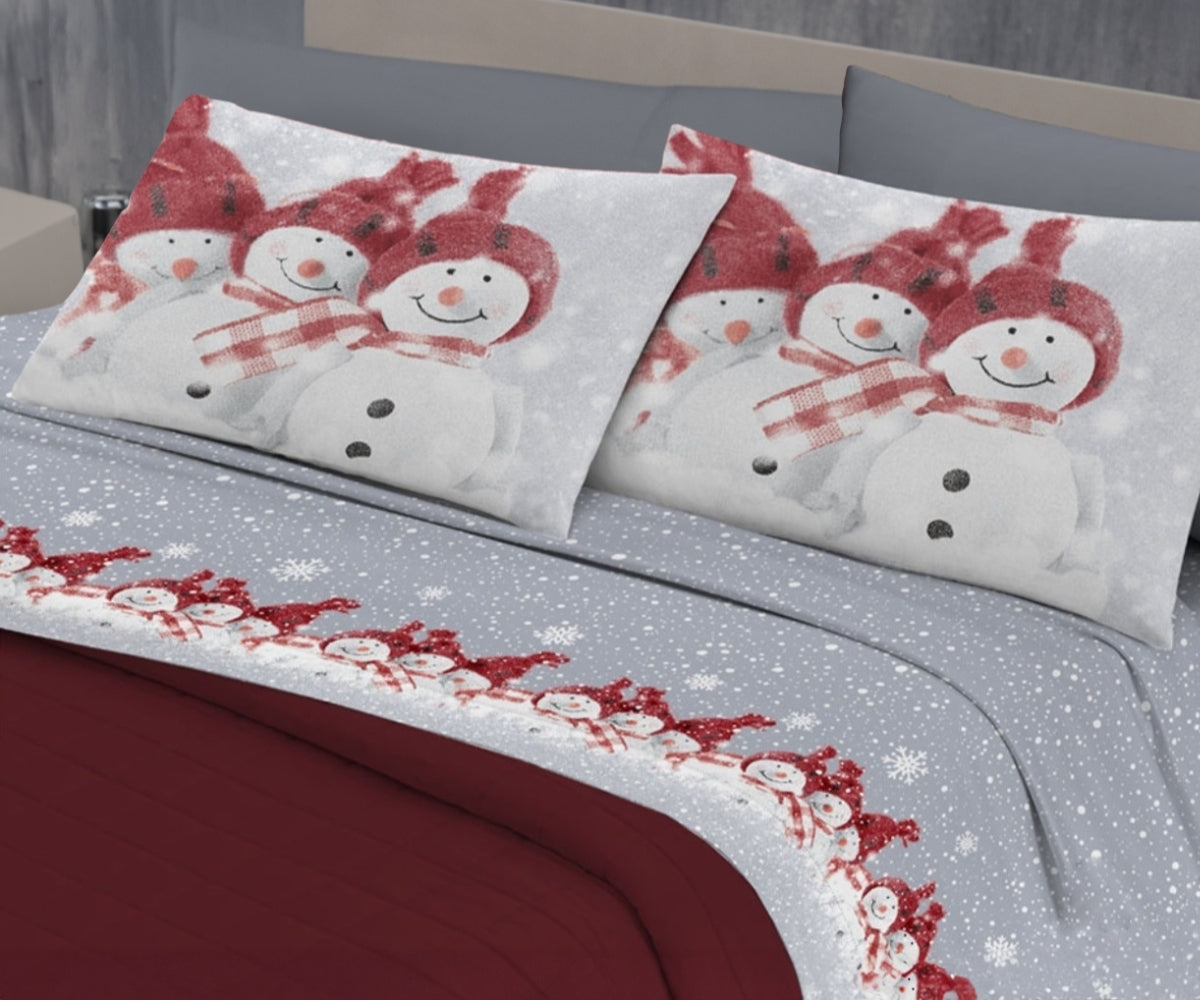 Completo letto in flanella di cotone