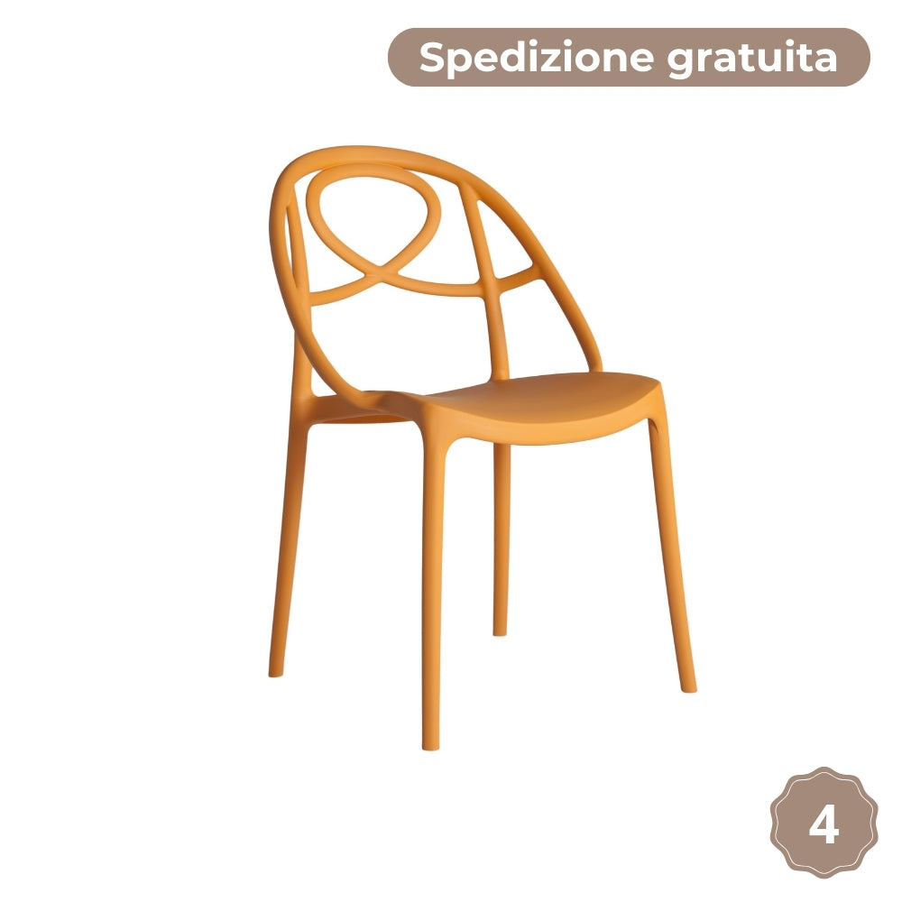 Set 4 sedie Etoile in polipropilene