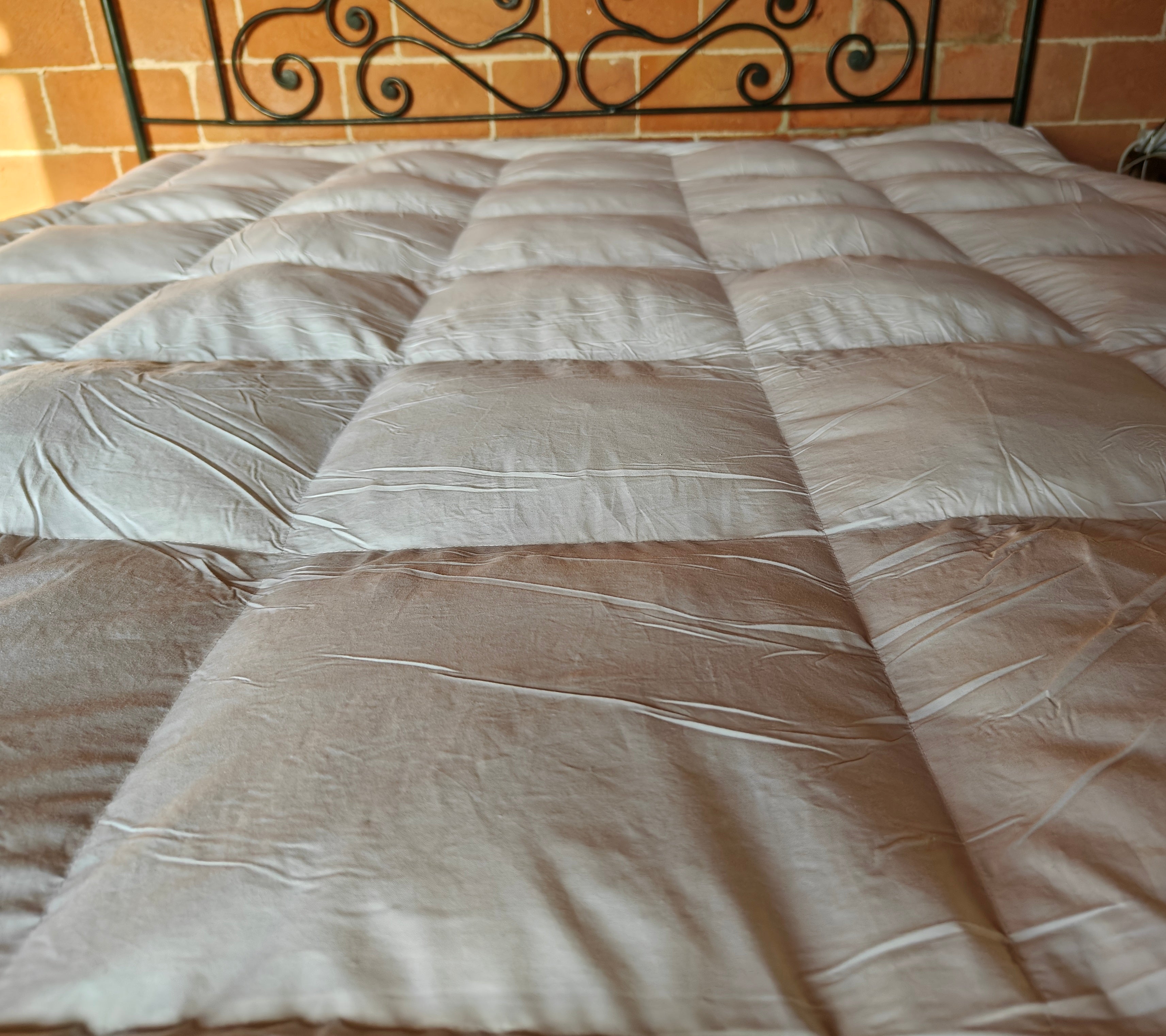 trapuntatura topper in piuma