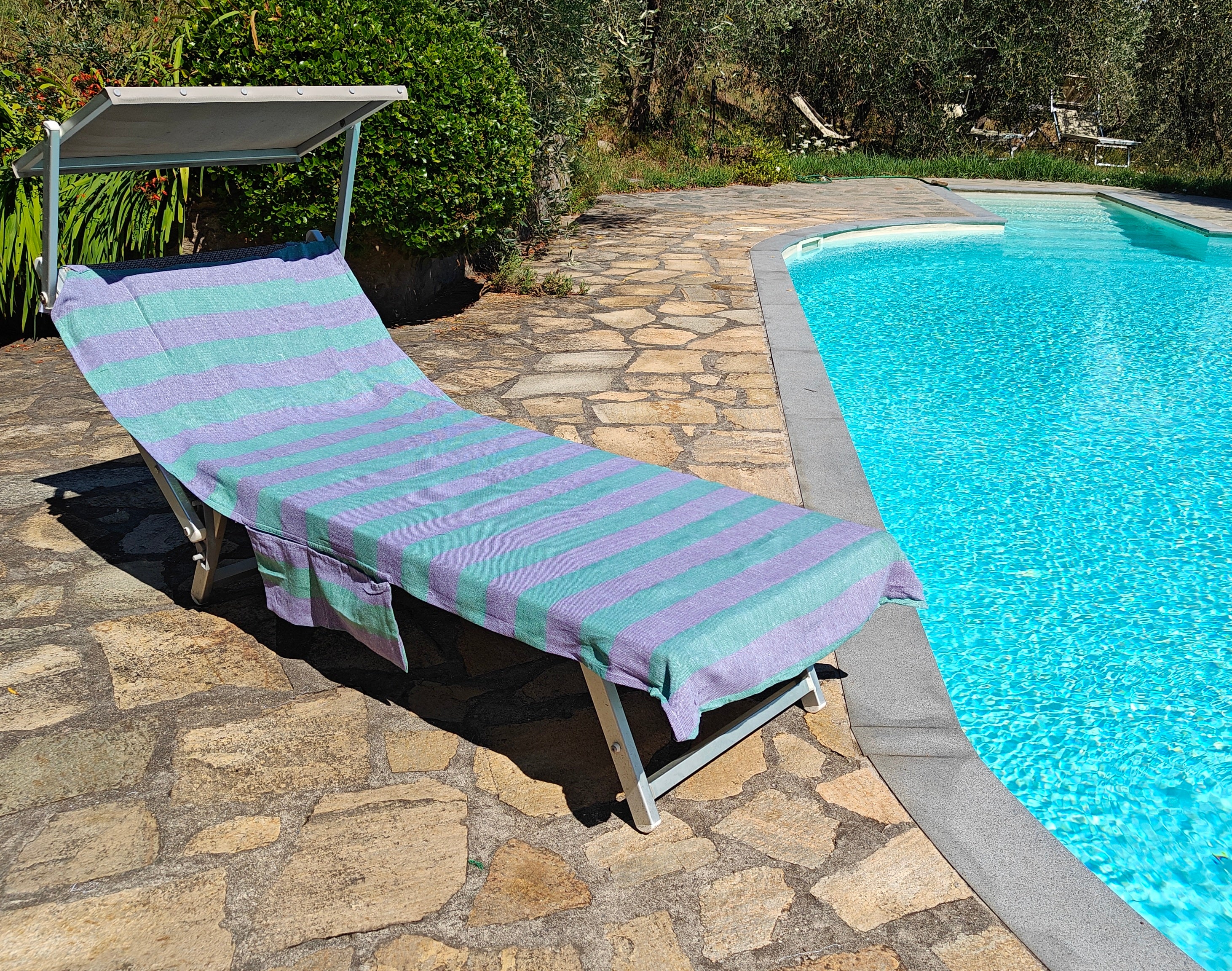 telo-lettino-cotone-versilia viola e blu