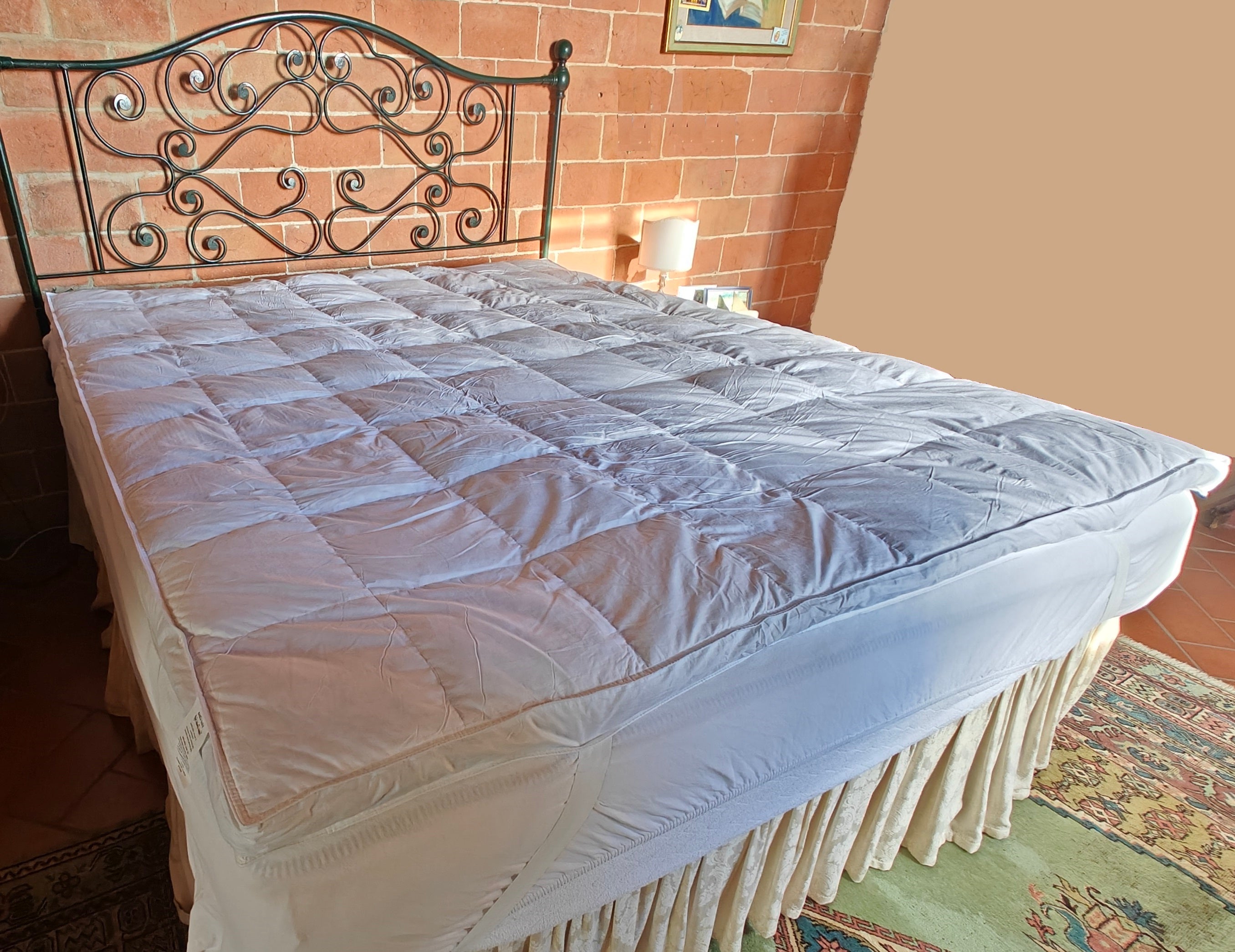 Topper letto a doppio strato Double Soft alto 7 centrimetri