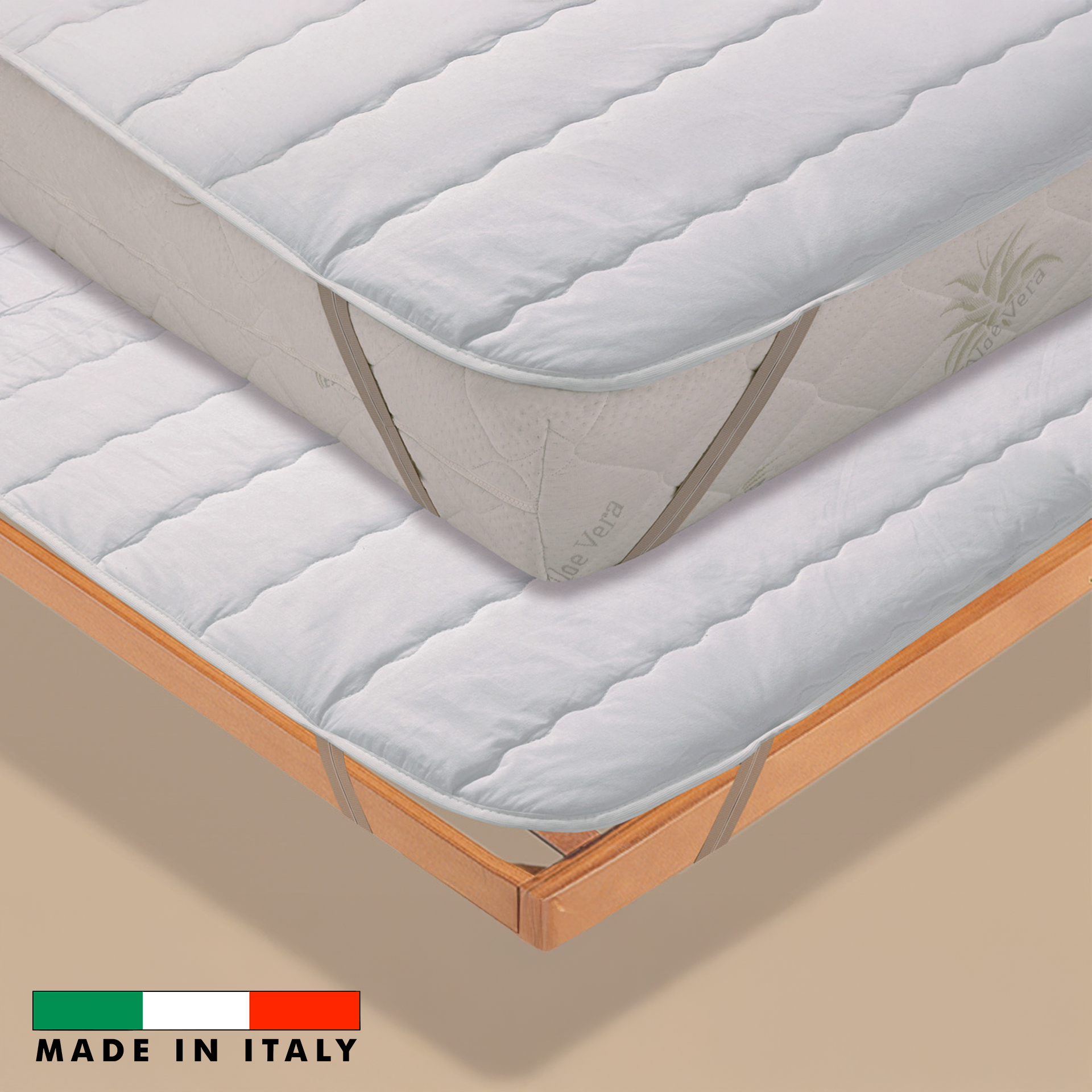 Coprimaterasso trapuntato con elastici