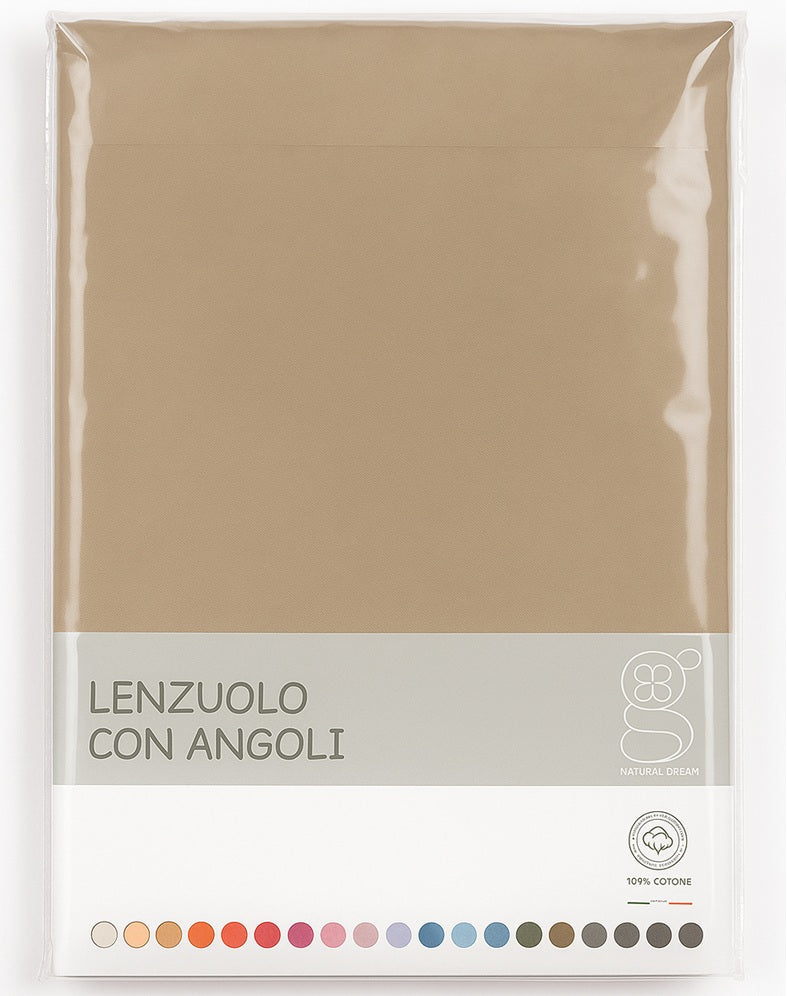 Lenzuolo sotto con angoli made in italy confezione