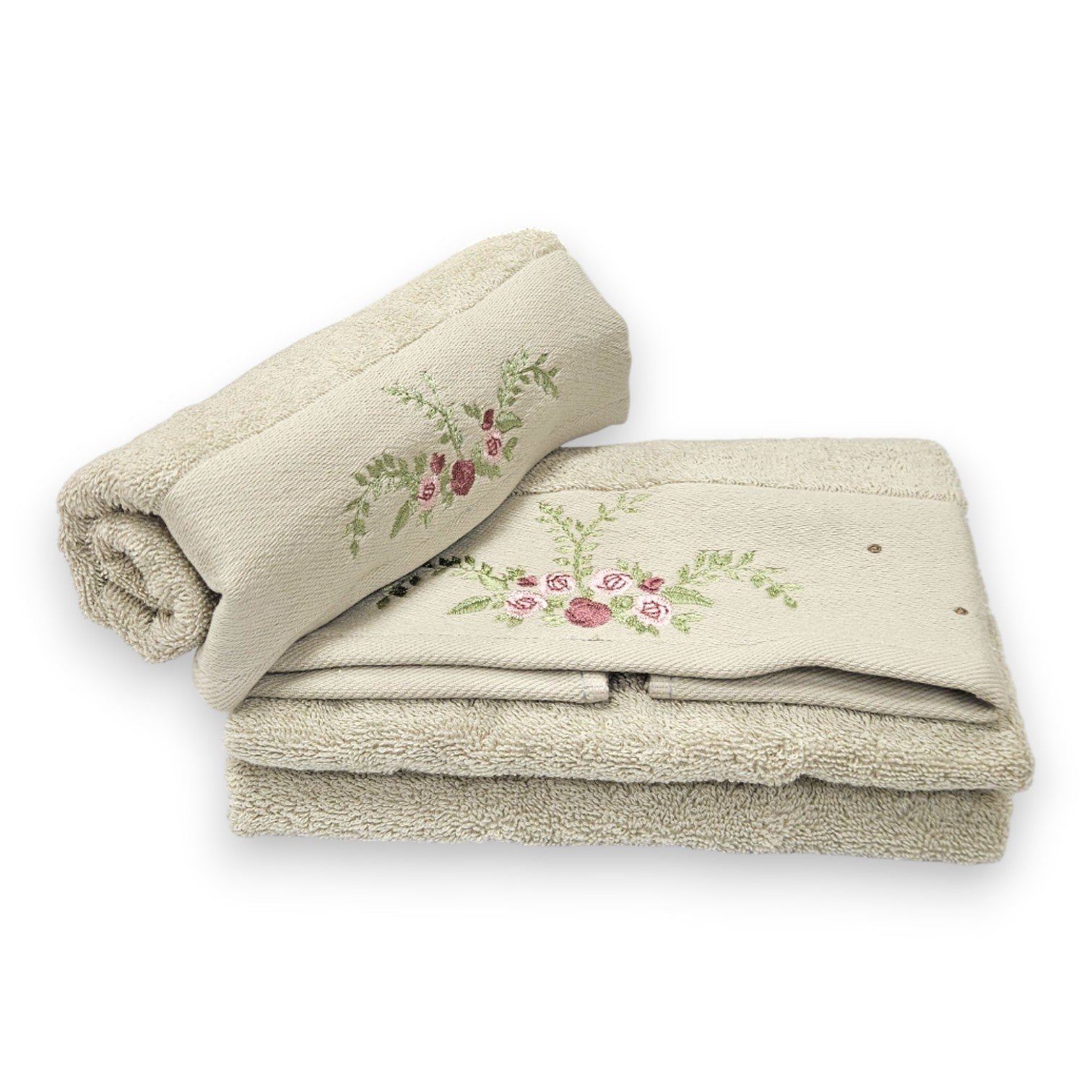 Asciugamani bagno Noelle con motivo floreale in cotone spugna 500 GSM elegante