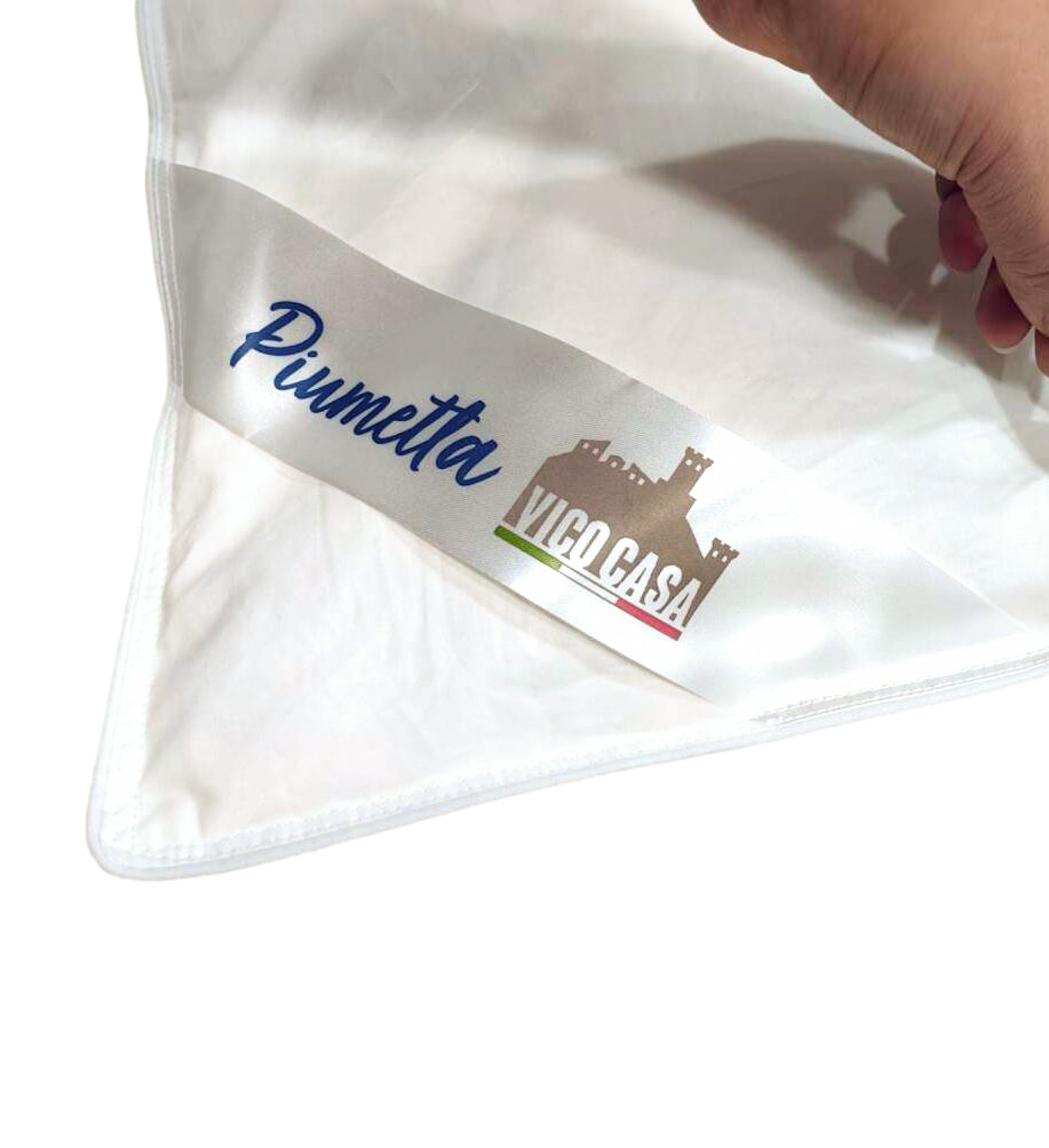 Piumino PIUMETTA – dettaglio cucitura e bordo, trapuntatura a quadri fissi