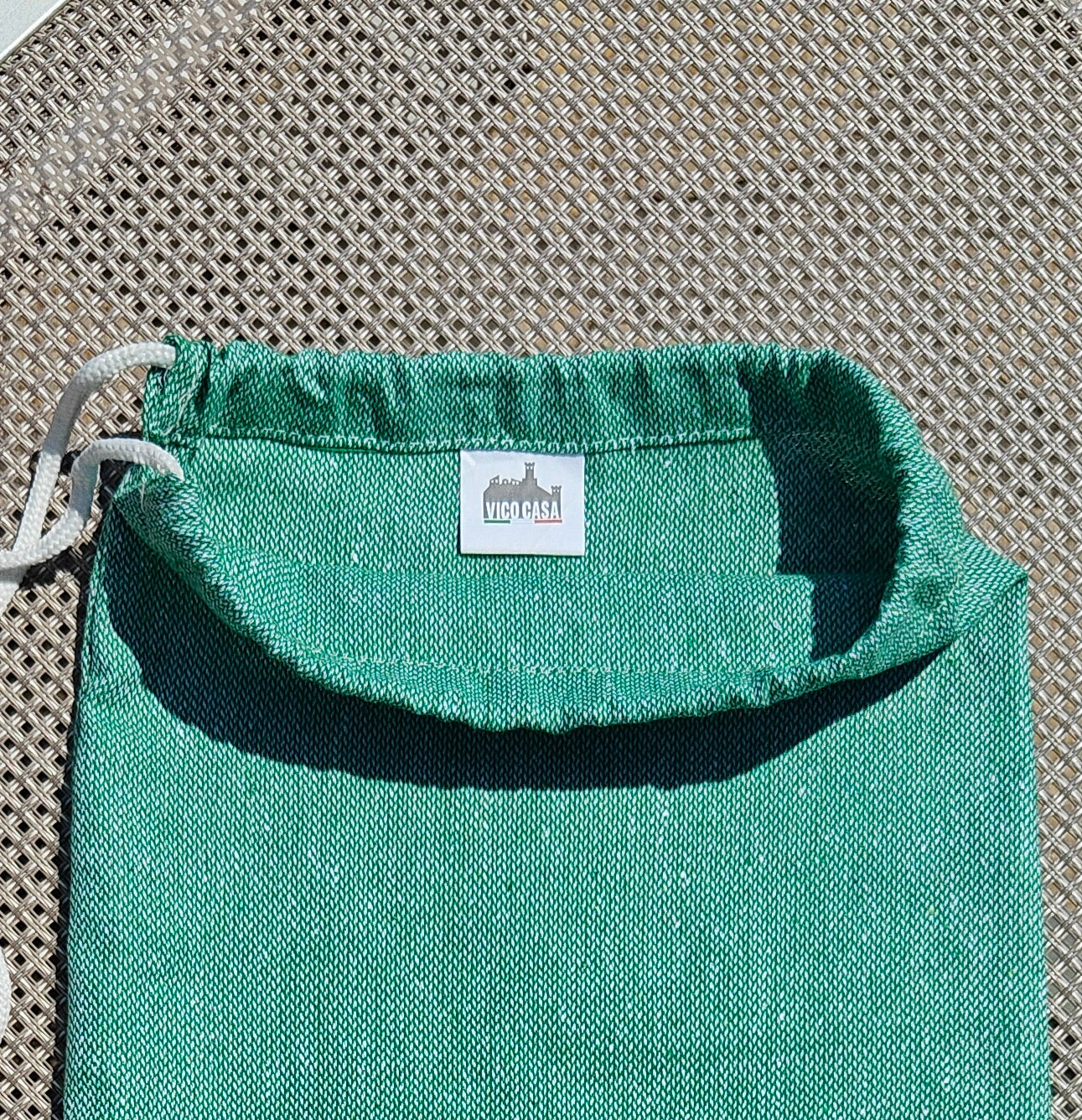 Telo per lettino da mare in cotone con elastici, tasche e cuscino – Palau