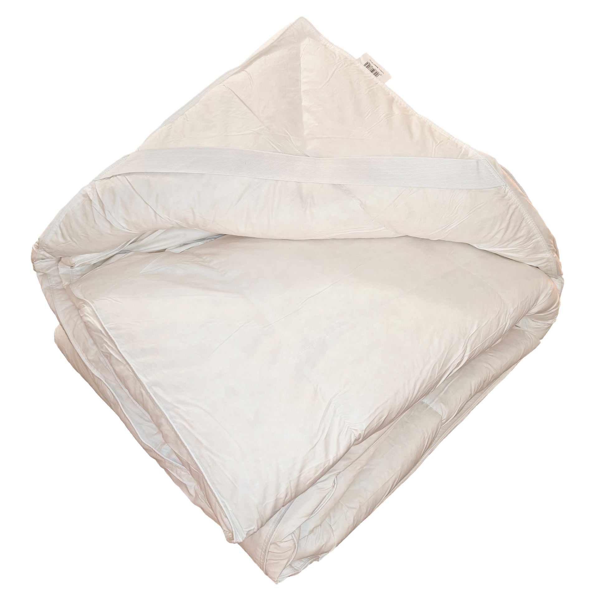 Topper con elastici agli angoli fissato sul materasso