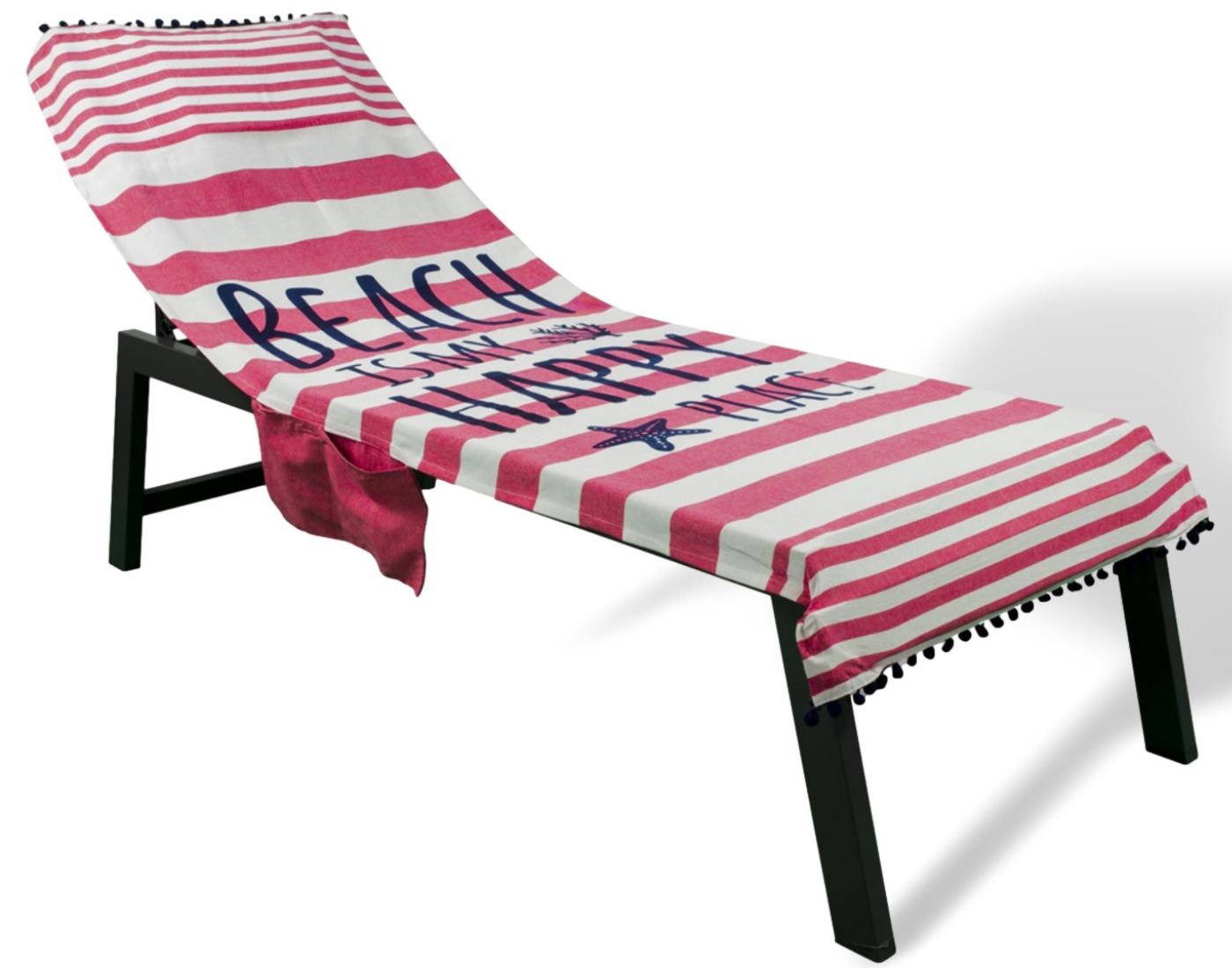Telo mare per lettino happy place fuscia