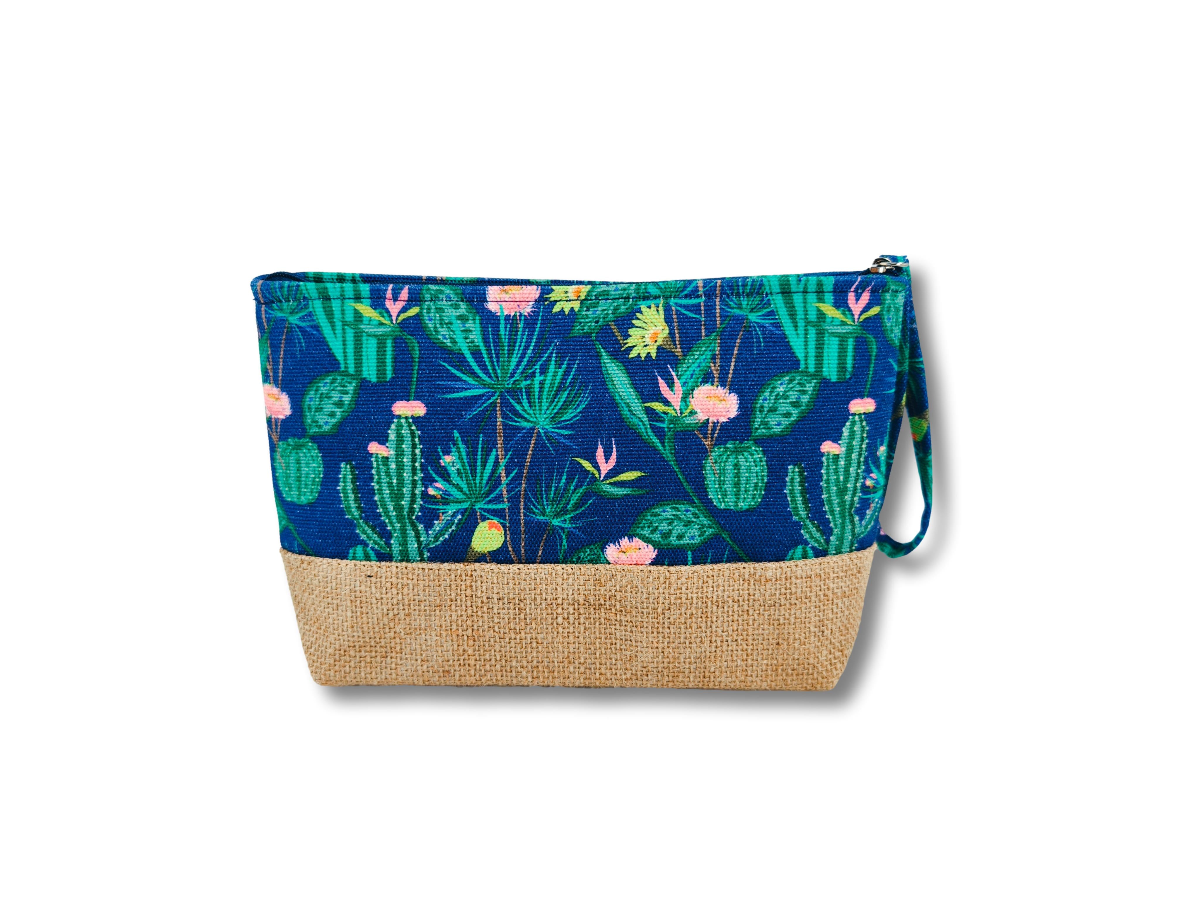 Pochette mare blu in iuta