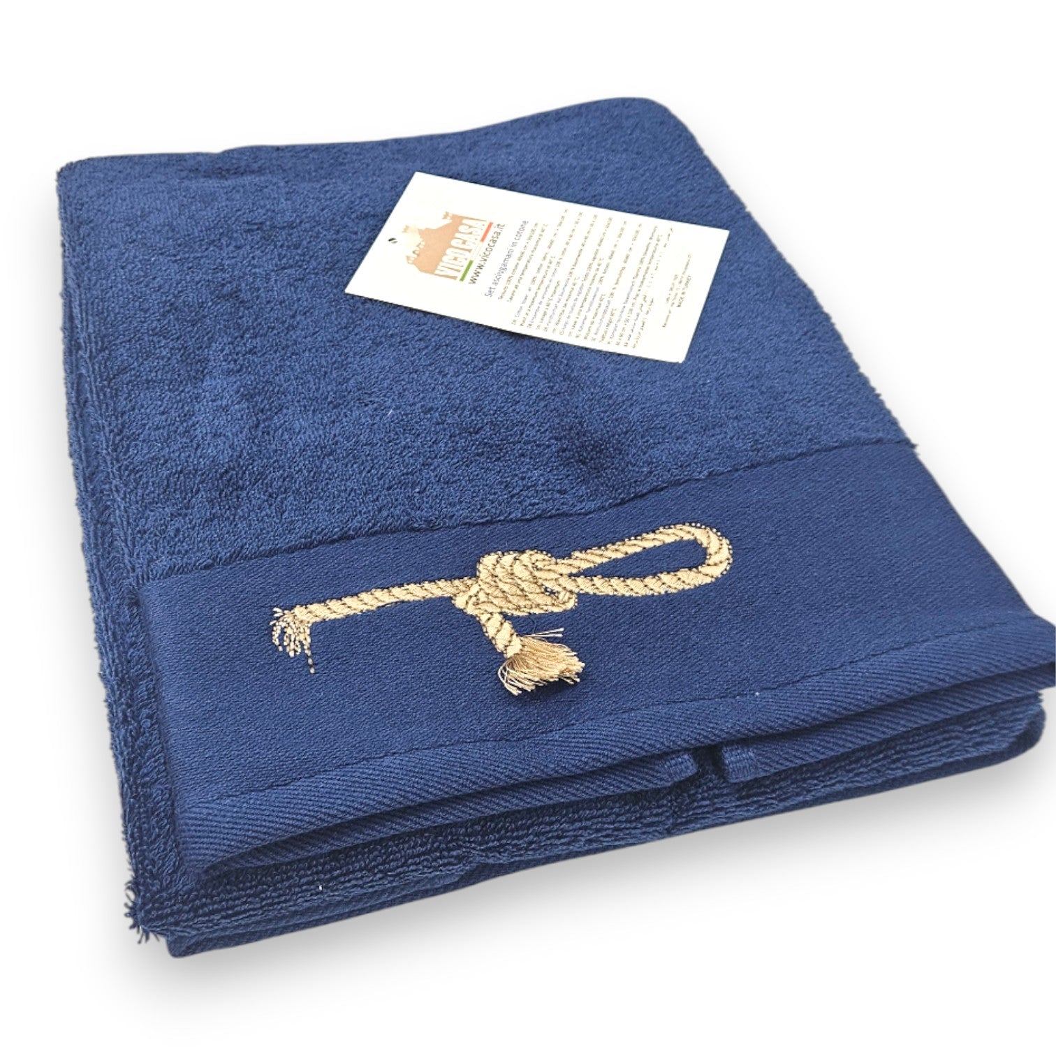 Set asciugamani viso 55x100 e bidet 40x60 blu