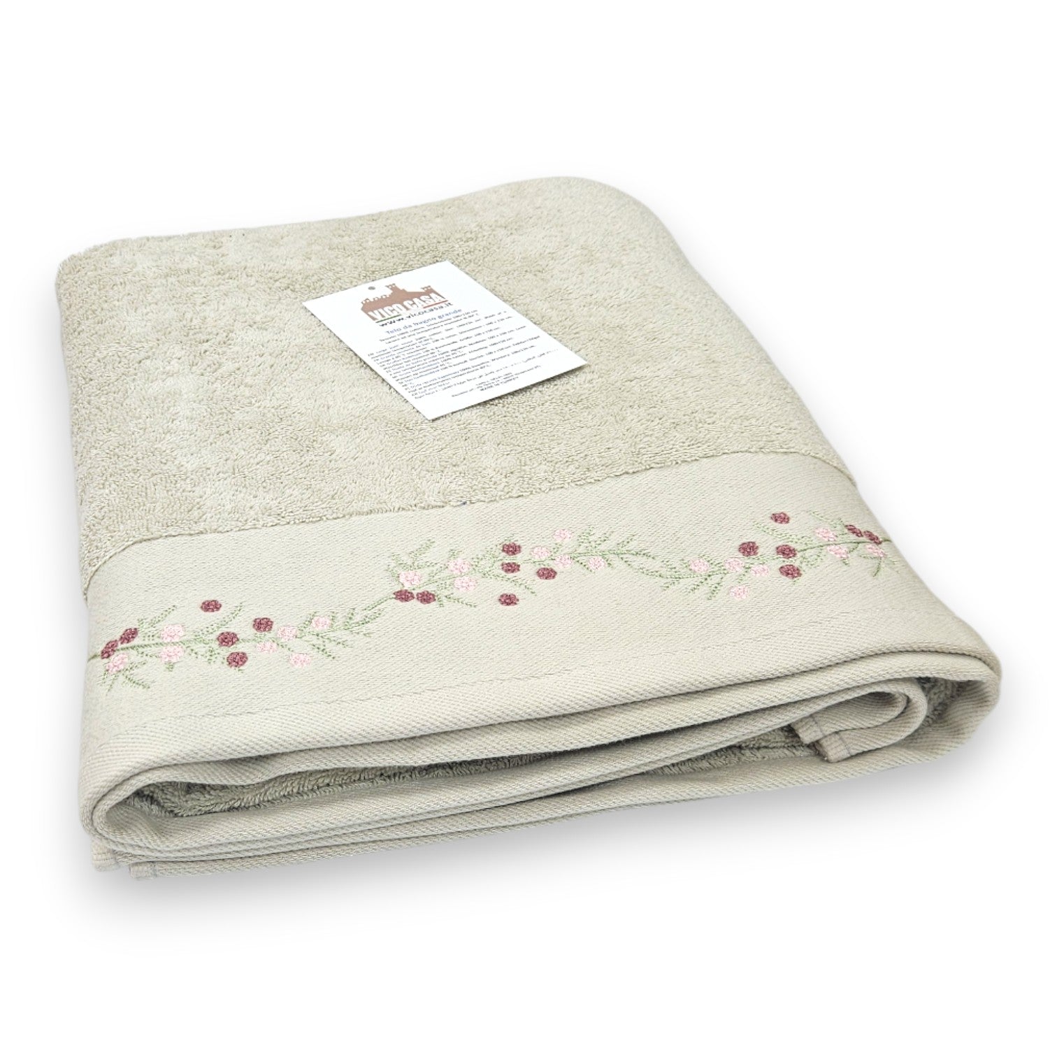 Asciugamani bagno BURGEON con disegno floreale in cotone