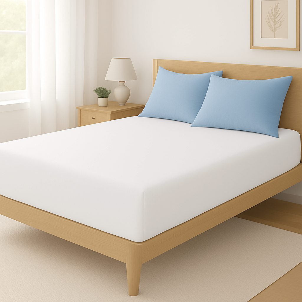Lenzuolo sotto con angoli elasticizzato no-stiro, in cotone Makò - Letto matrimoniale