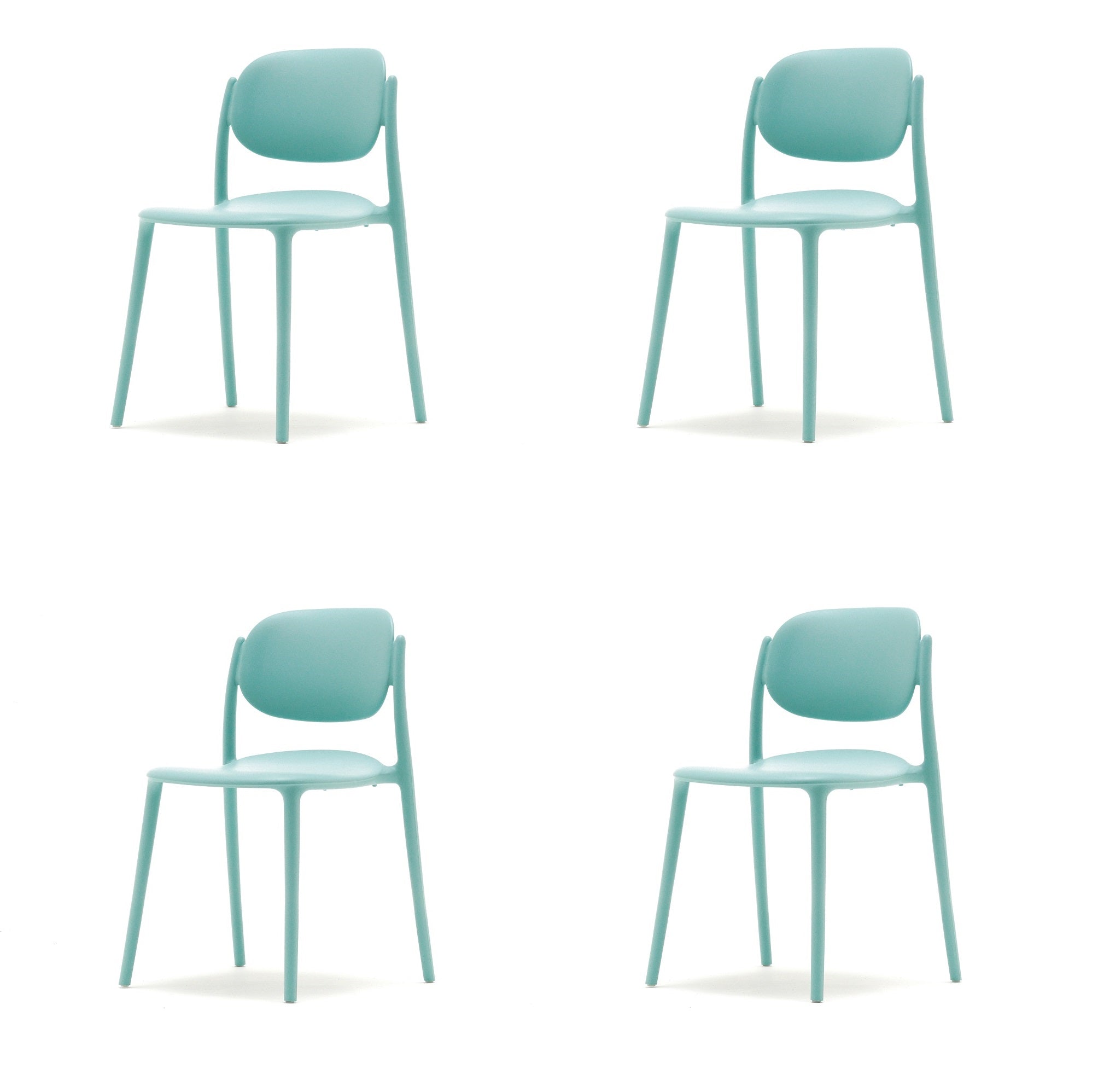 Set 5 sedie in polipropilene riciclato - Boy - Vico Casa