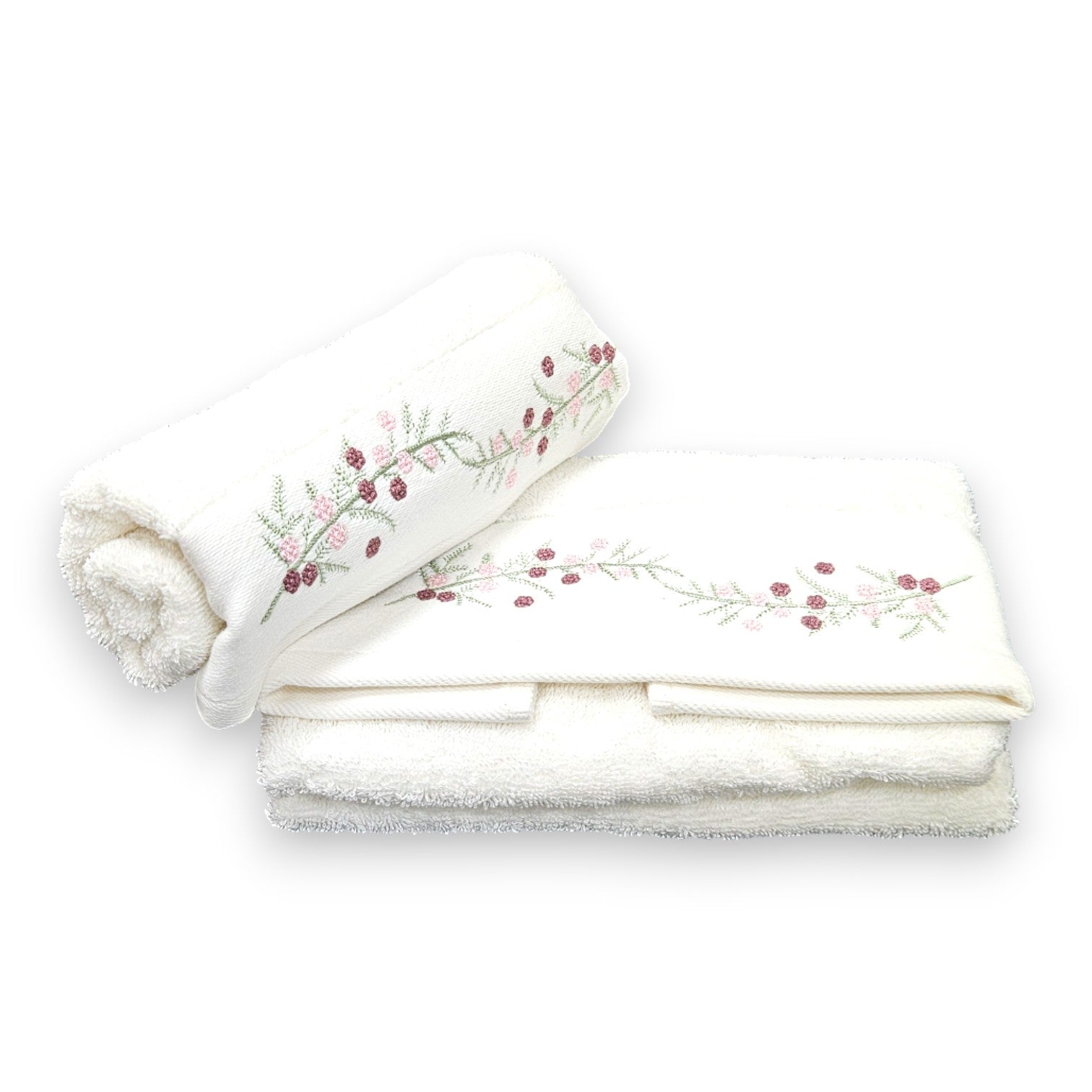 set Asciugamani bagno BURGEON con disegno floreale