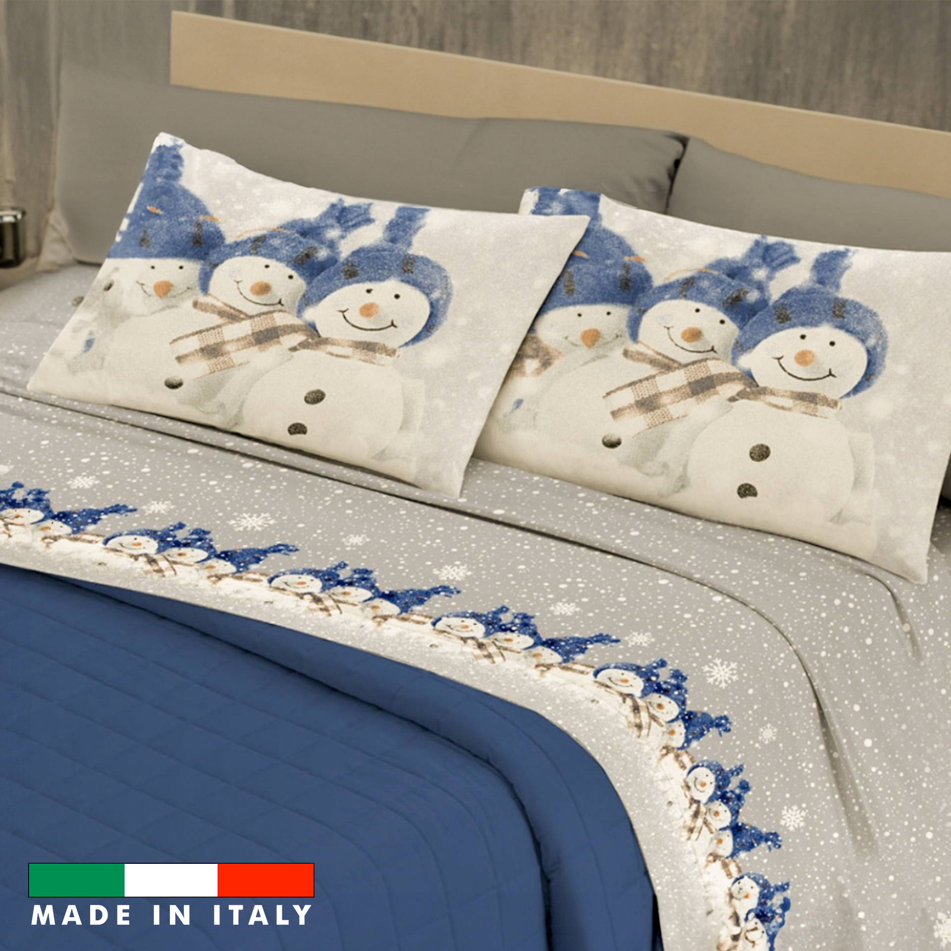 set completo lenzuolo di flanella per letto