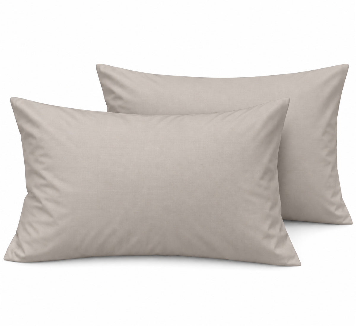 due federe letto tortora in cotone