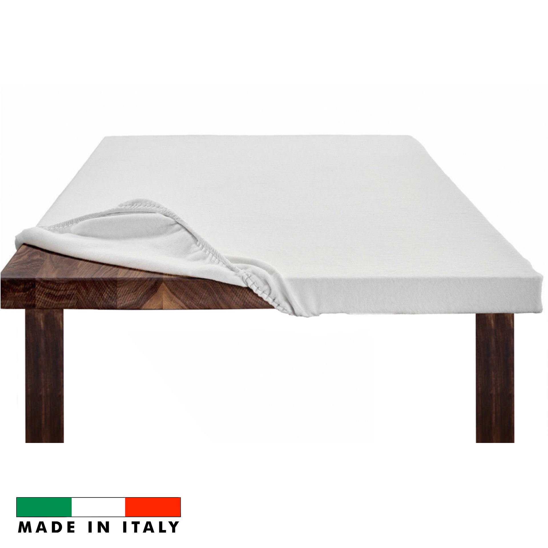 Copritavolo quadrato in feltro con elastico 80x80 bianco