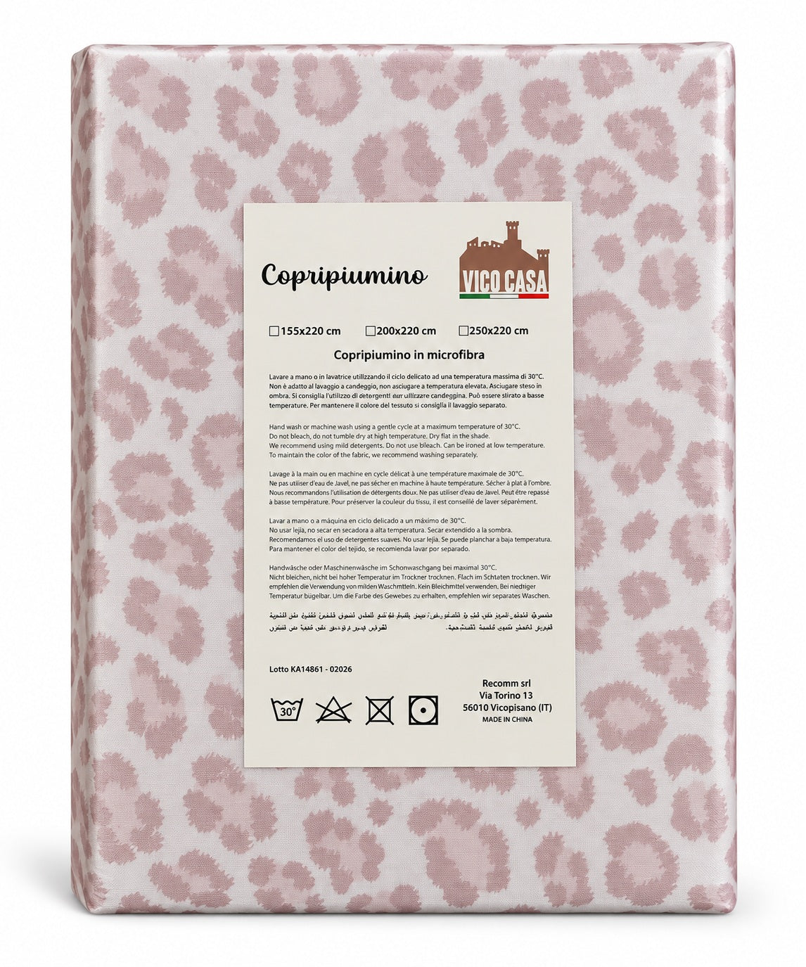 Parure copripiumino in microfibra con federe