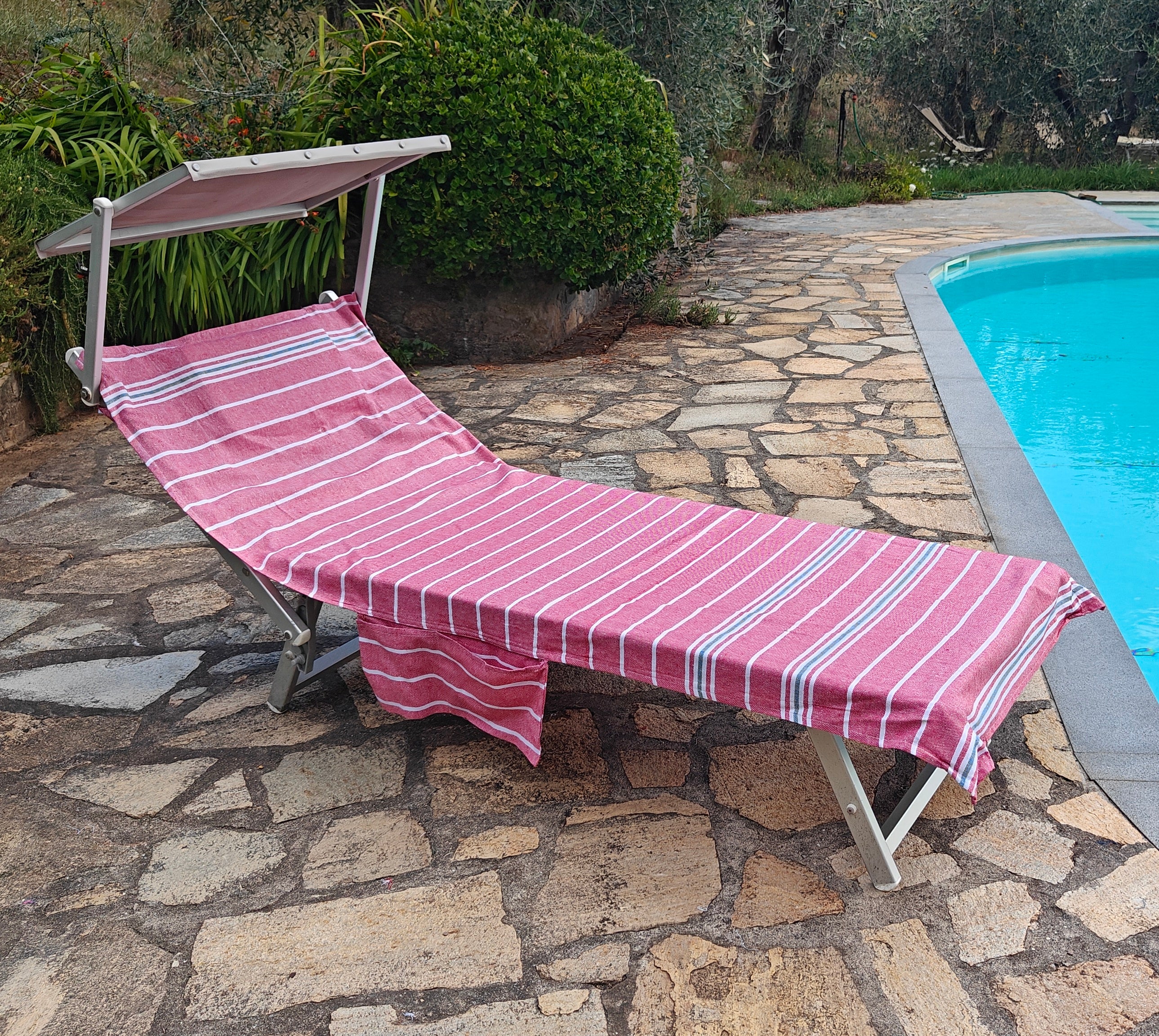 Telo Mare per Lettino Riviera rosso e verde