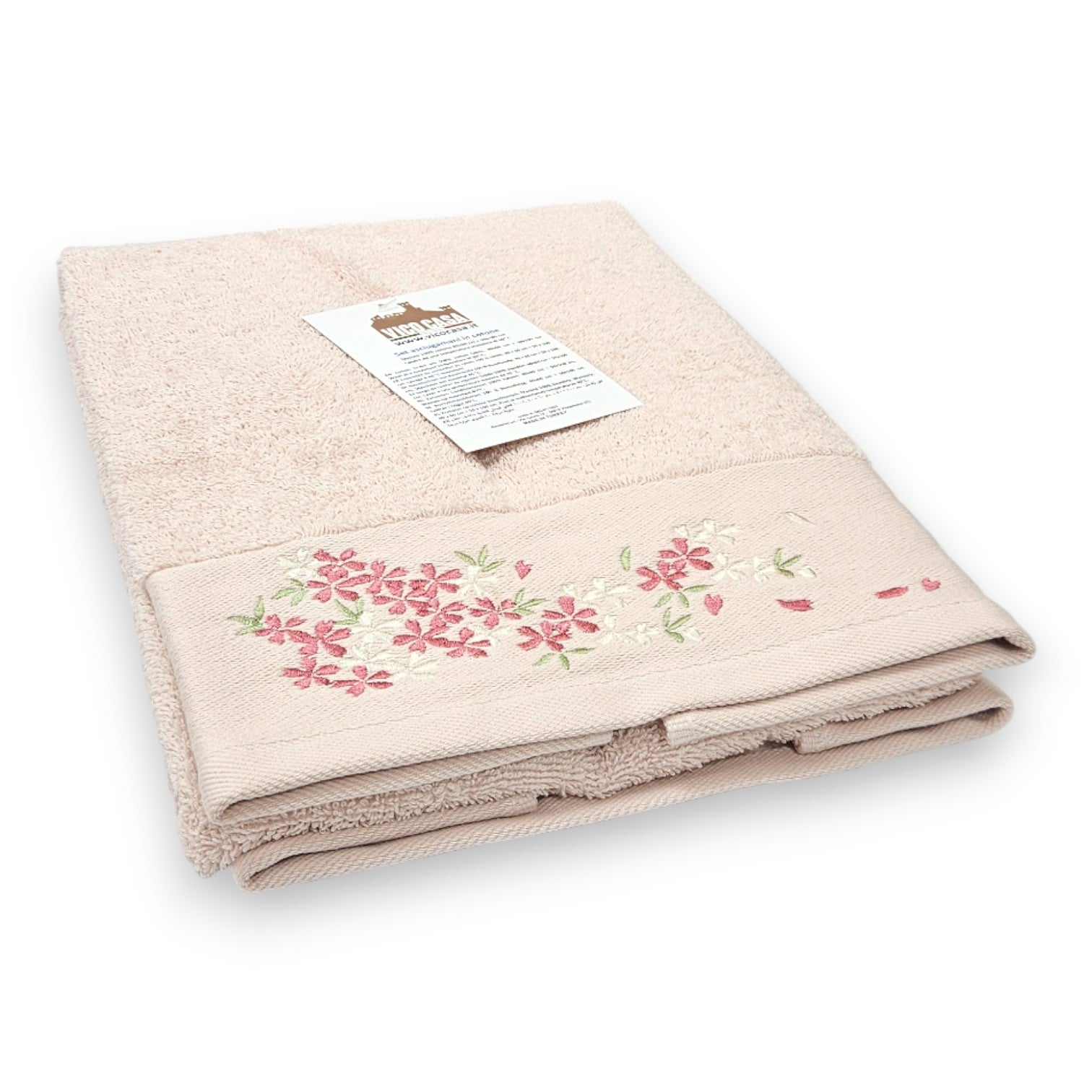 Asciugamani Julianna cotone 500 GSM morbidi e assorbenti con disegno floreale