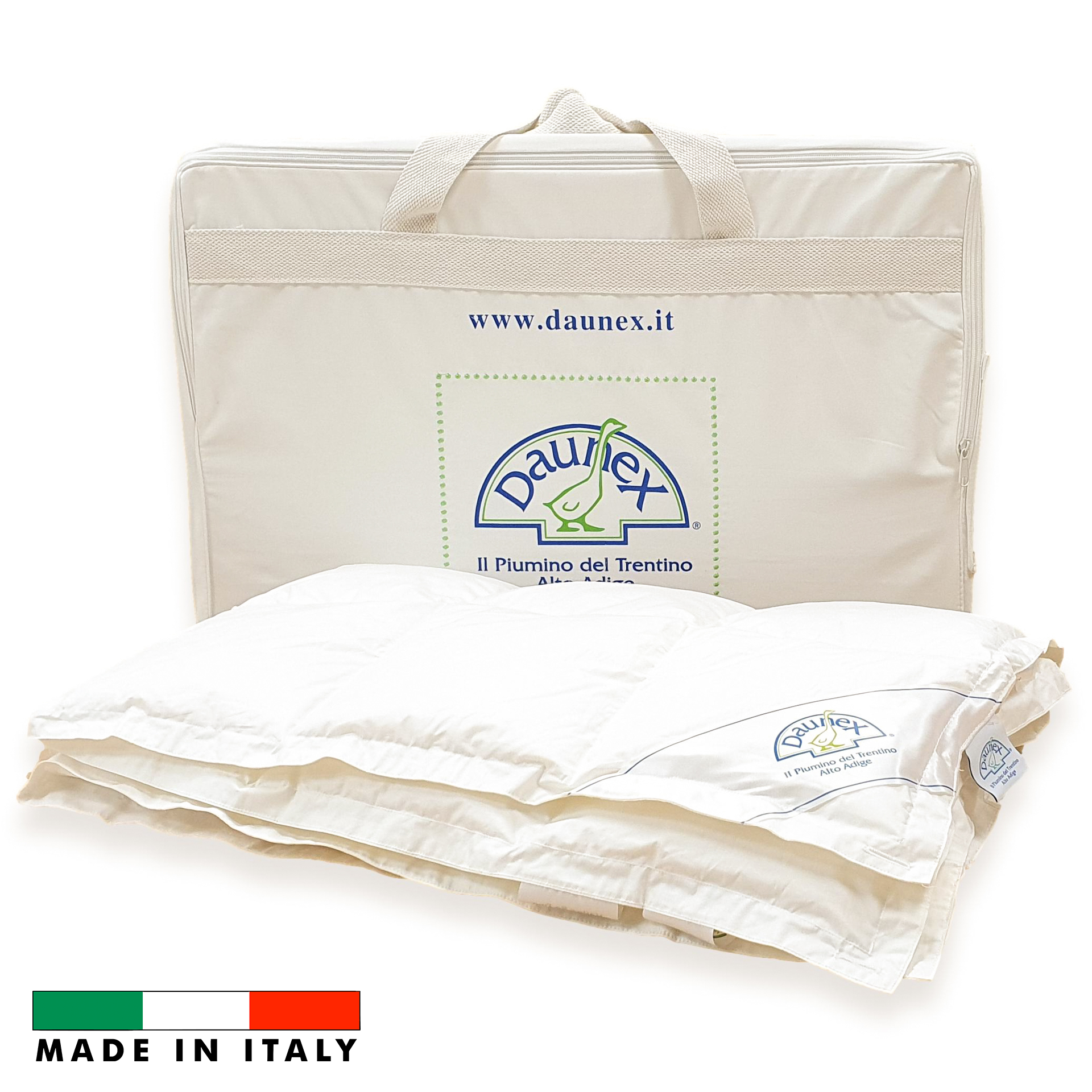 Piumino culla Made in Italy con borsa in cotone