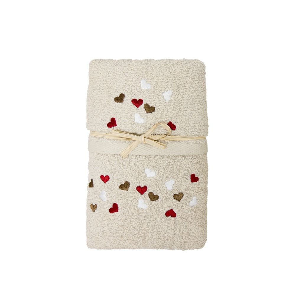 Set asciugamani da bagno Cuoricini