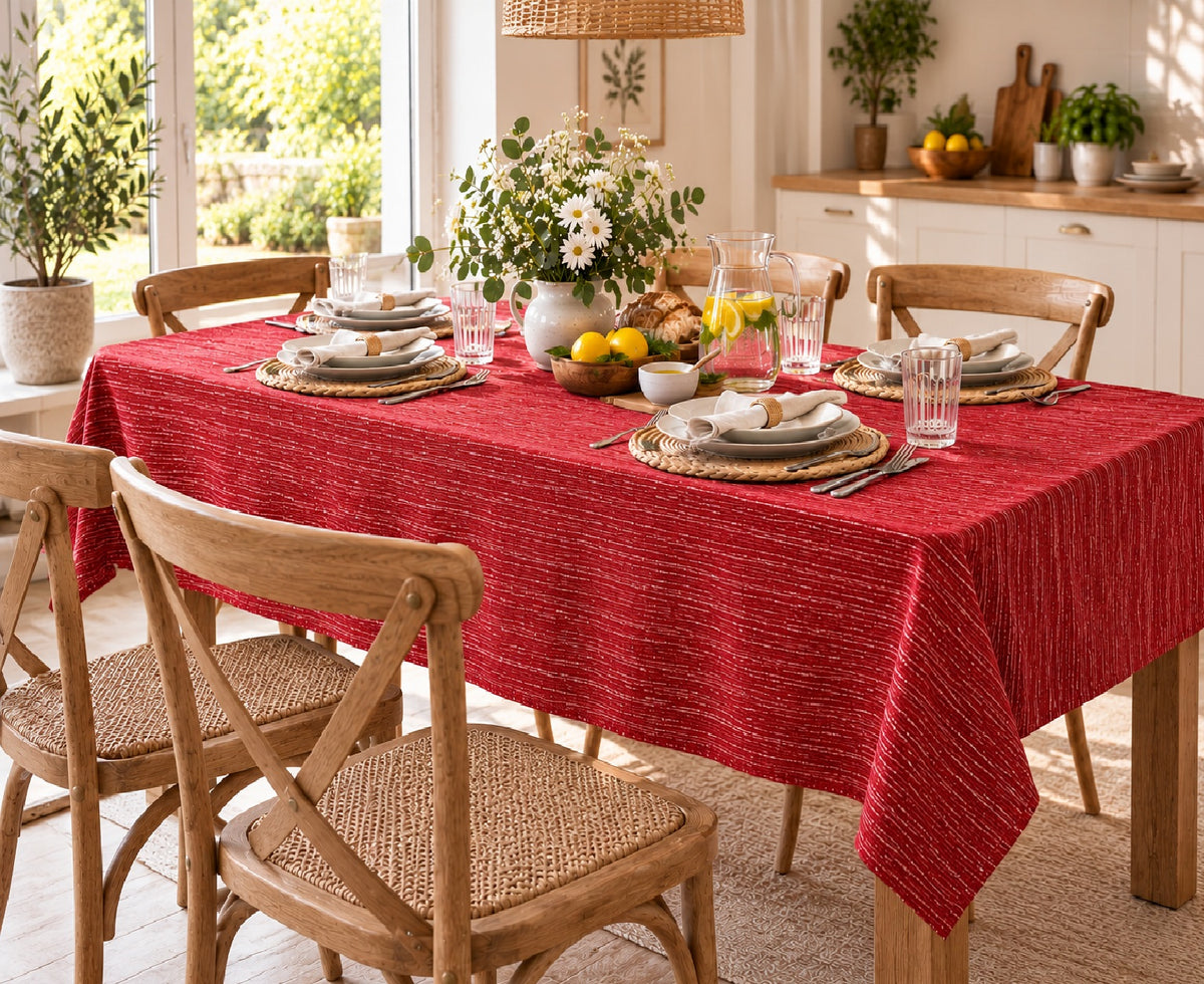 Tovaglia copritavolo Charme bordeaux rettangolare 140x180 cm