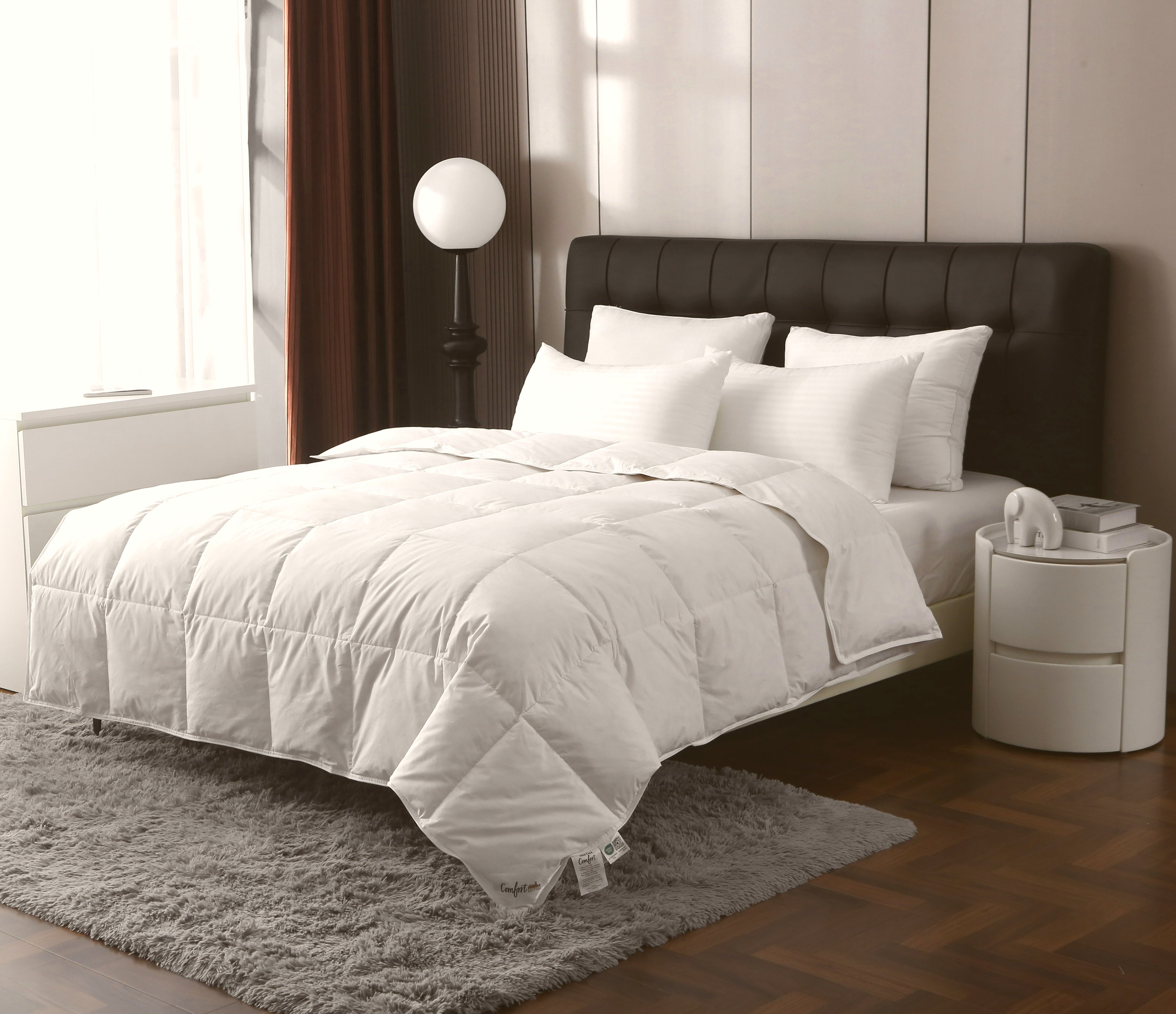 piumino letto invernale steso