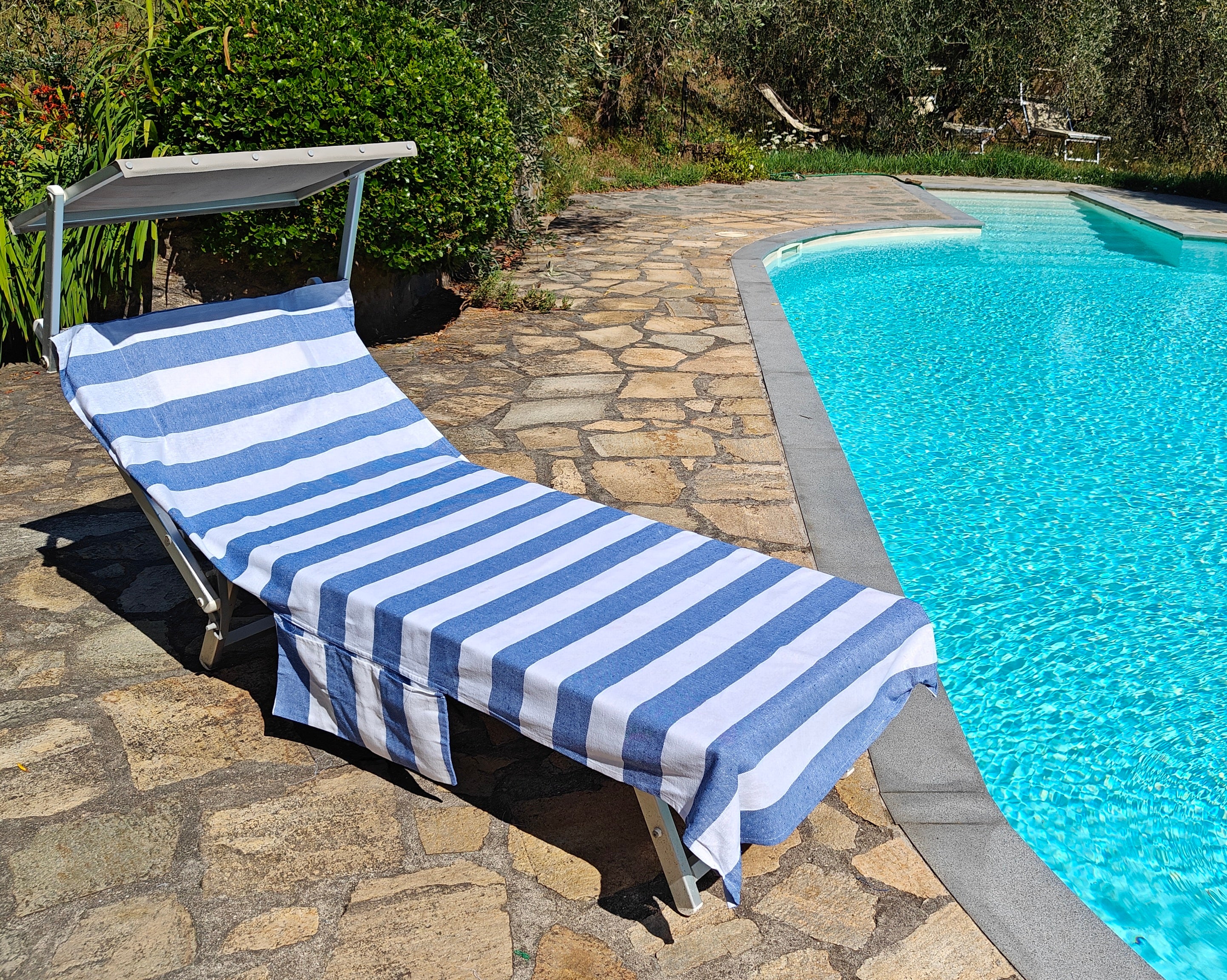 telo-lettino-cotone-versilia bianco e BLU
